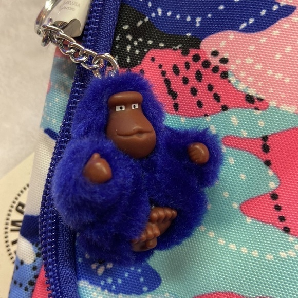 Kipling Live Light Lunch Bag Geometric Design With Monkey NWT - Picture 7 of 13